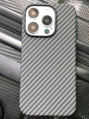 Sleek Black Carbon Fiber Phone Case | Ultra-Slim & Durable